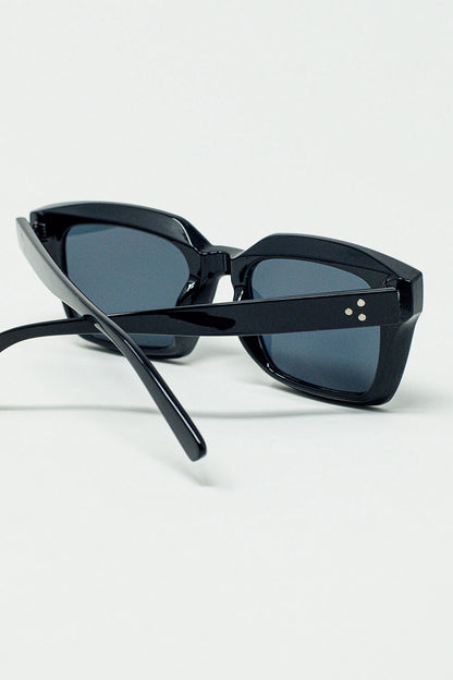 Gafas de sol con montura cuadrada gruesa y estilo retro
