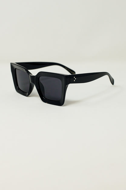 Gafas de sol cuadradas de los 90 en negro