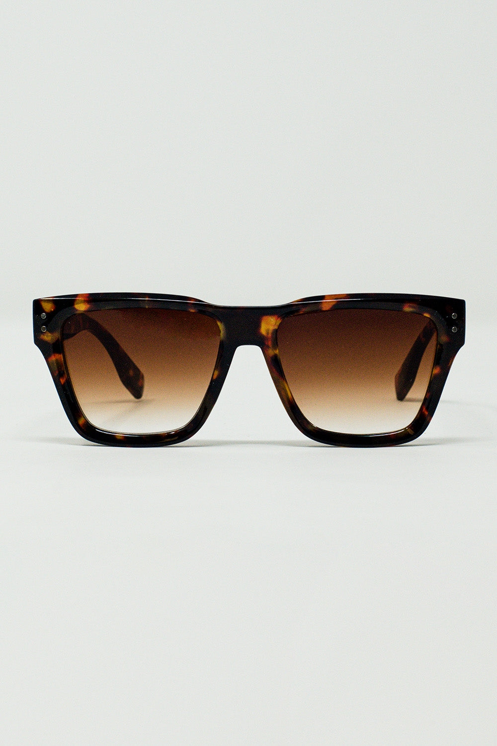 Q2 Gafas de sol cuadradas gruesas Brown