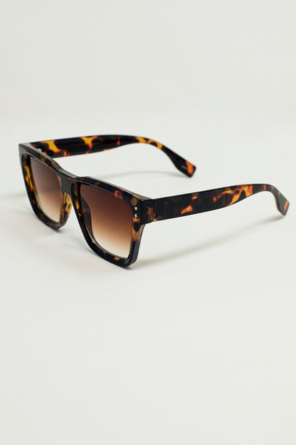 Gafas de sol cuadradas gruesas Brown