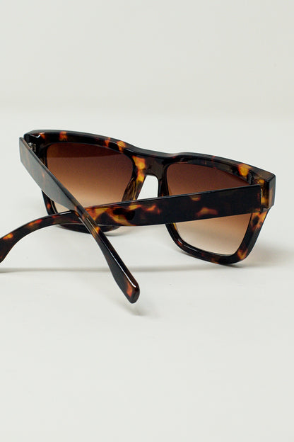 Gafas de sol cuadradas gruesas Brown