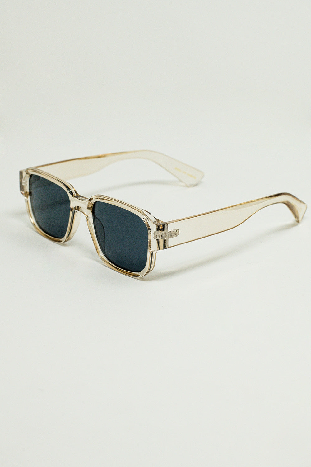 Gafas de sol cuadradas gruesas en amarillo cristal