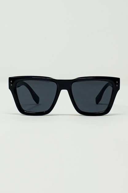 Q2 Gafas de sol cuadradas gruesas negras