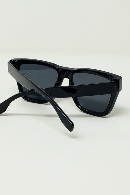 Gafas de sol cuadradas gruesas negras