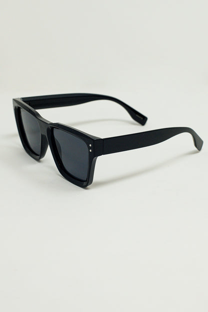 Gafas de sol cuadradas gruesas negras