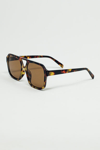 Gafas de sol de aviador años 70 en carey