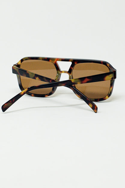 Gafas de sol de aviador años 70 en carey