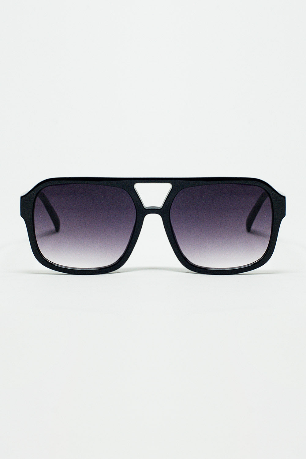 Q2 Gafas de sol de aviador de los años 70 en negro