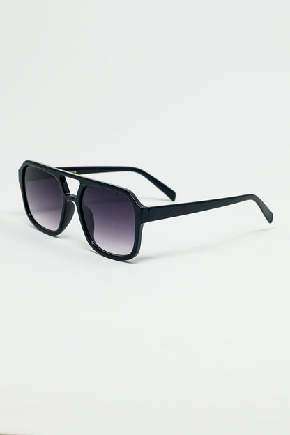 Gafas de sol de aviador de los años 70 en negro