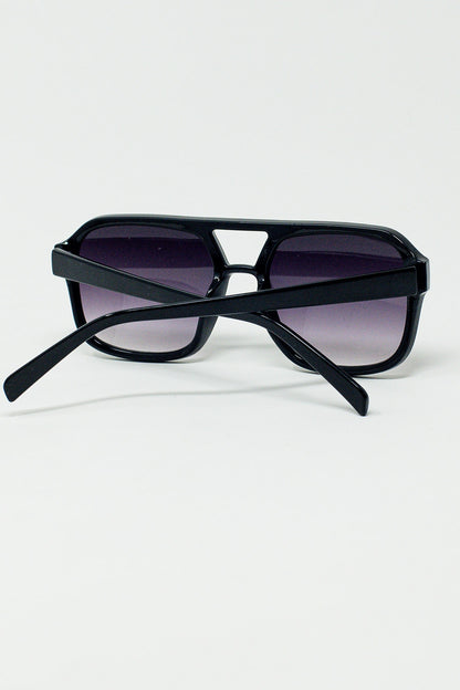 Gafas de sol de aviador de los años 70 en negro