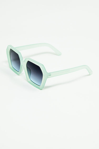 Gafas de sol Mirage cuadradas en color verde agua