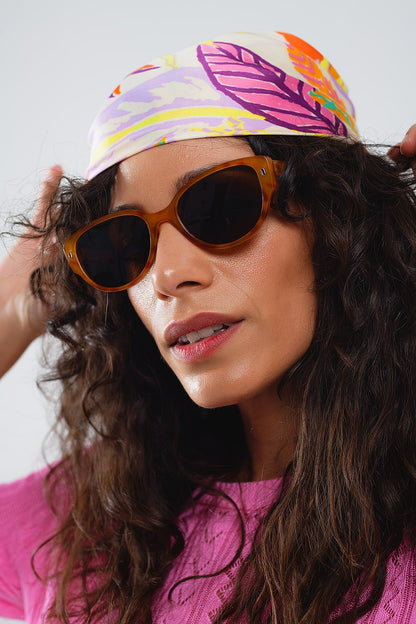 Gafas de sol ovaladas en carey amarillento claro