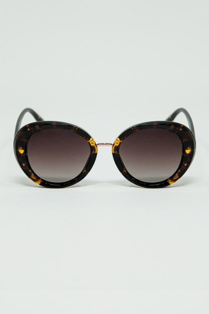 Q2 Gafas de sol ovaladas Sunset Spot marrones
