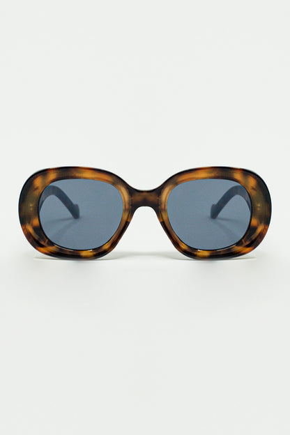 Q2 Gafas de sol polarizadas redondas con lentes oscuras