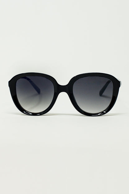 Q2 Gafas de sol redondas grandes en negro