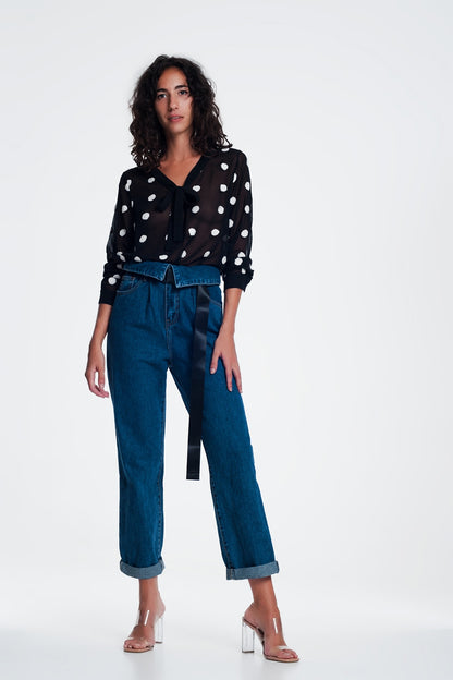 Jeans estilo paper bag