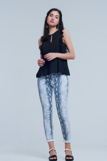Jeans reversibles en blanco