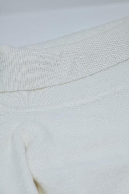Jersey blanco con escote barco