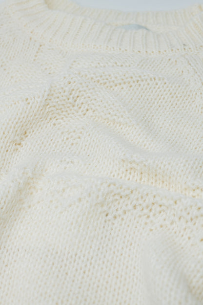Jersey crema con detalle navideño