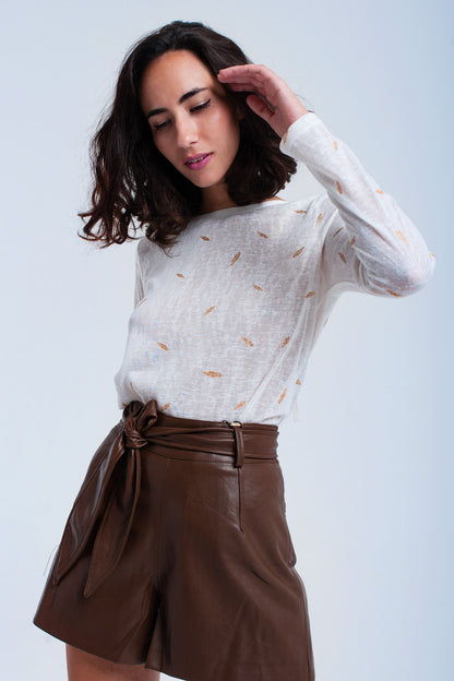 Jersey crema estampado