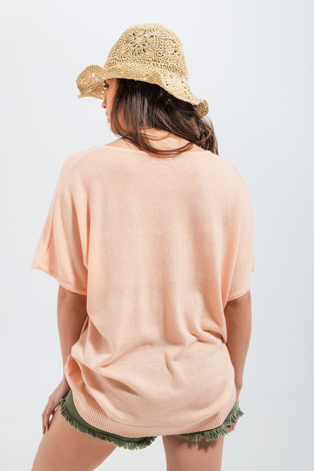 Jersey de manga corta en rosa