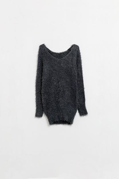 Q2 Jersey de piel extra suave en negro
