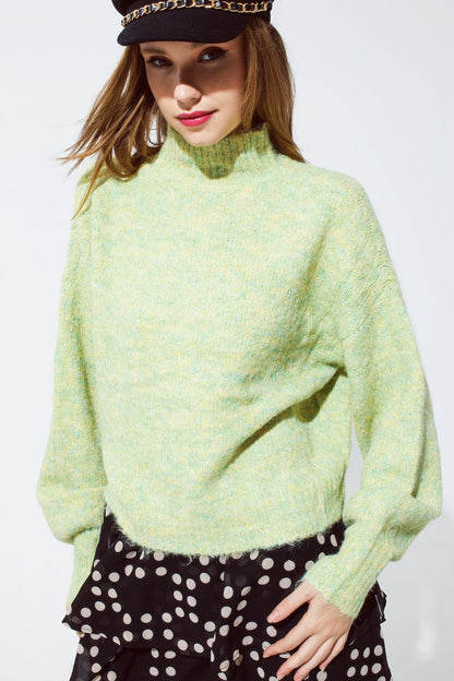 Jersey de punto suave verde claro