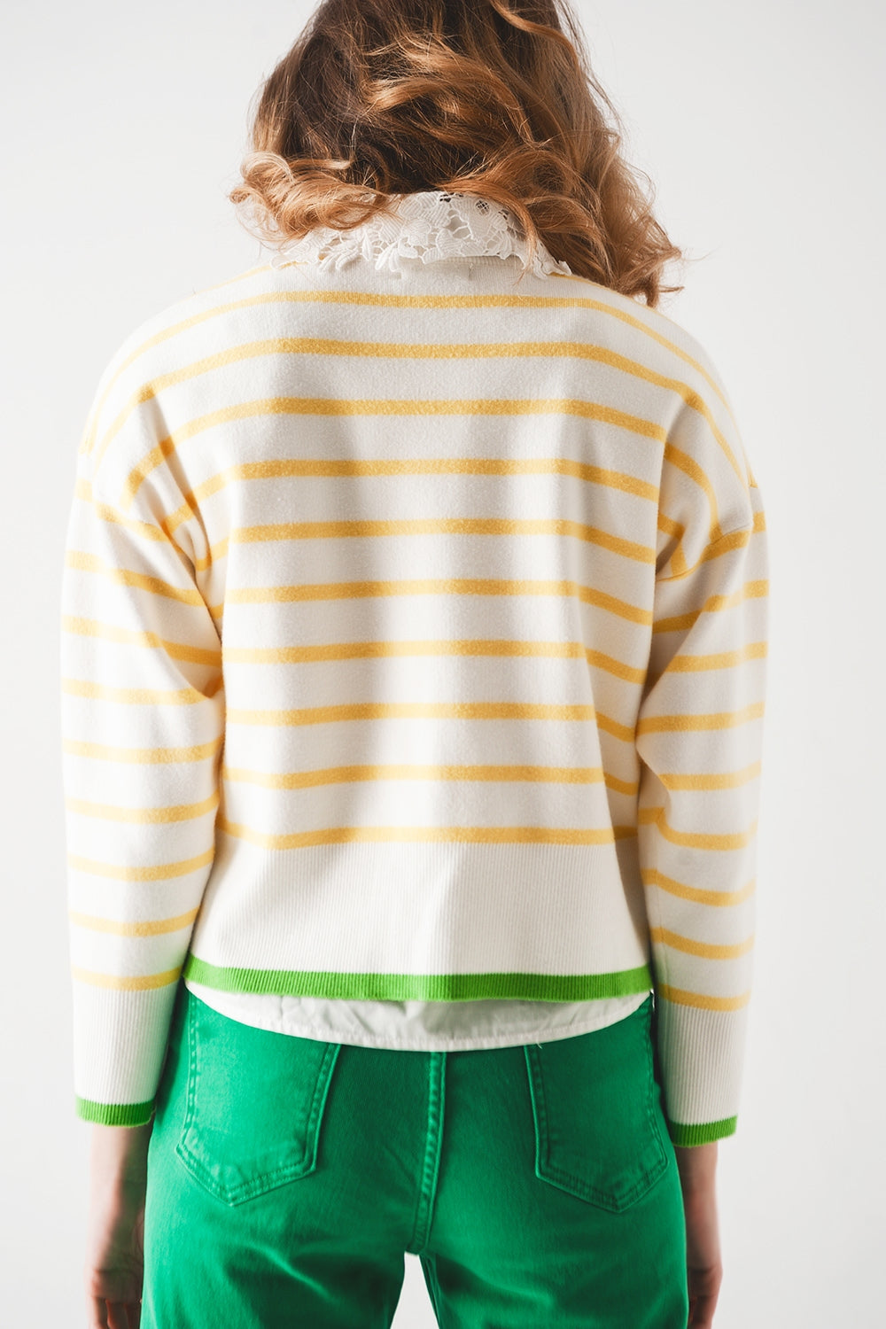 Jersey de rayas en amarillo y blanco