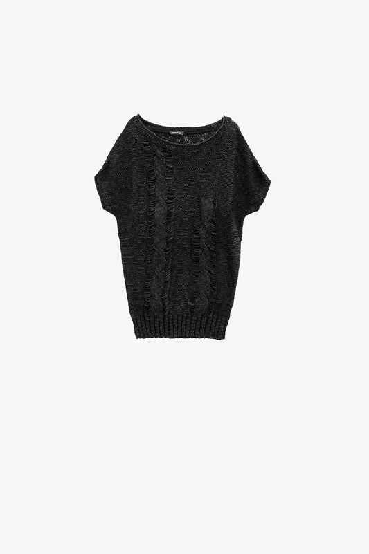 Q2 jersey negro largo sin mangas
