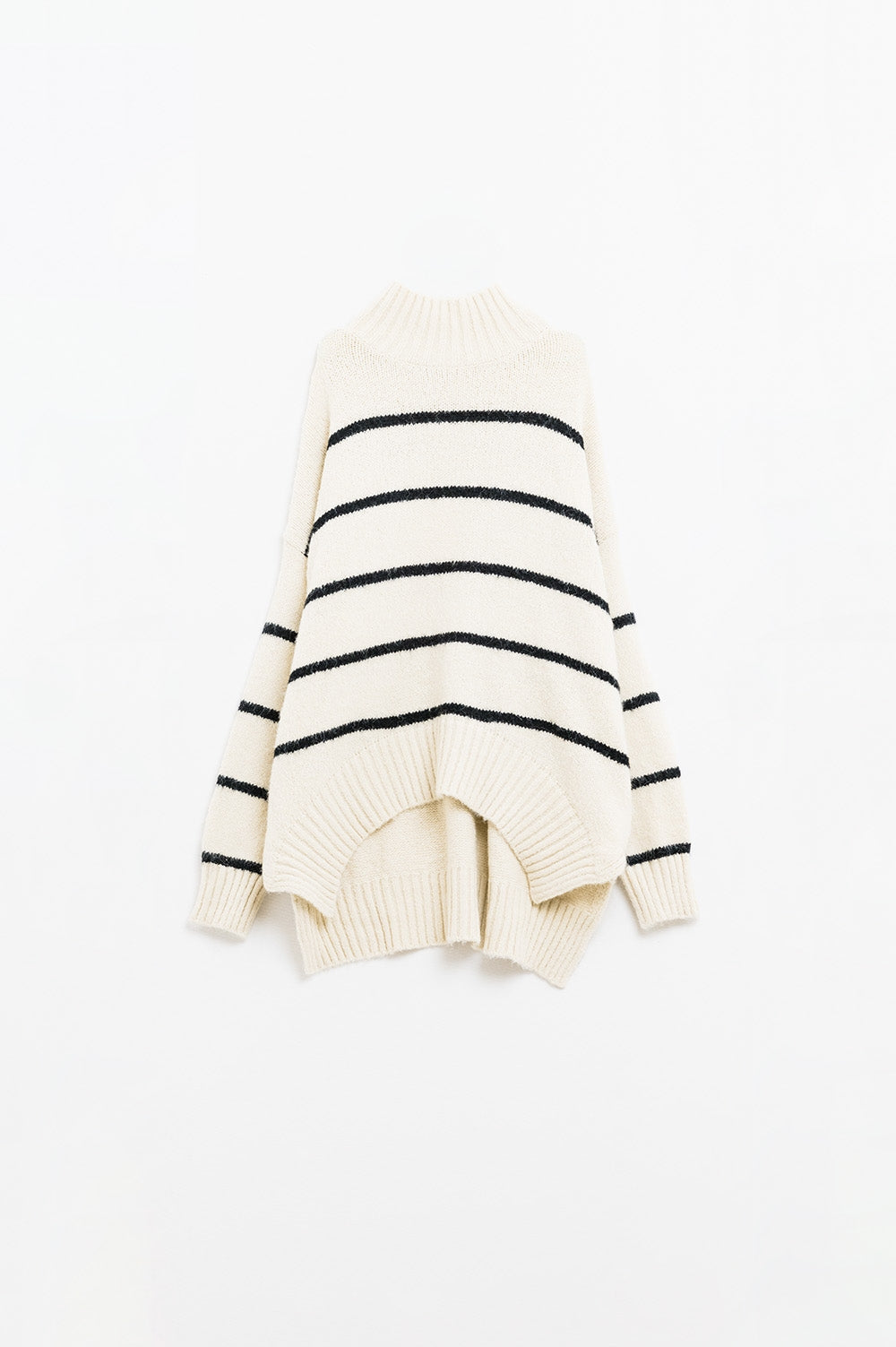 Jersey oversize crema con rayas negras