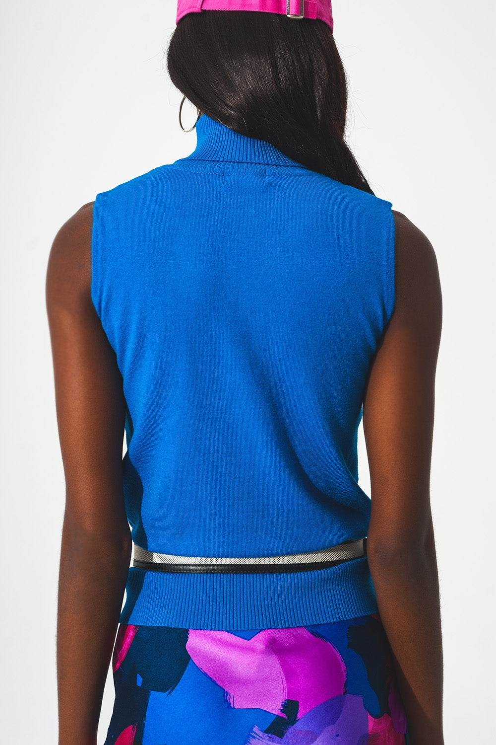 Jersey sin mangas en color azul