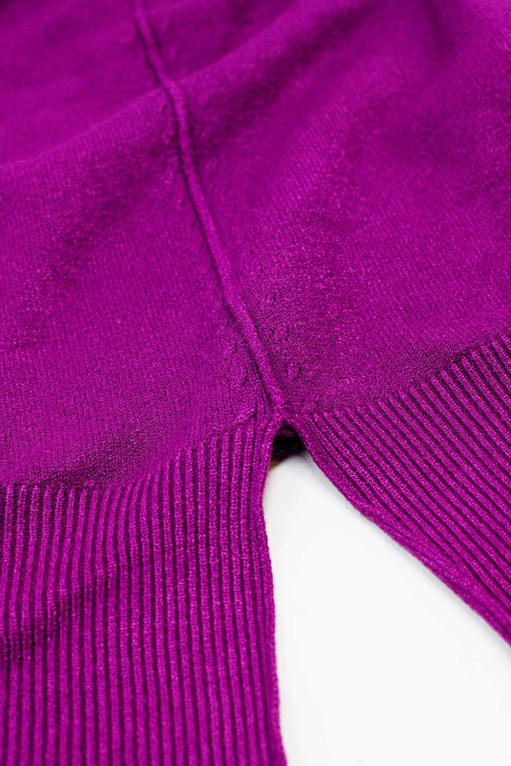 Jersey suelto fucsia con detalle de espalda abierta