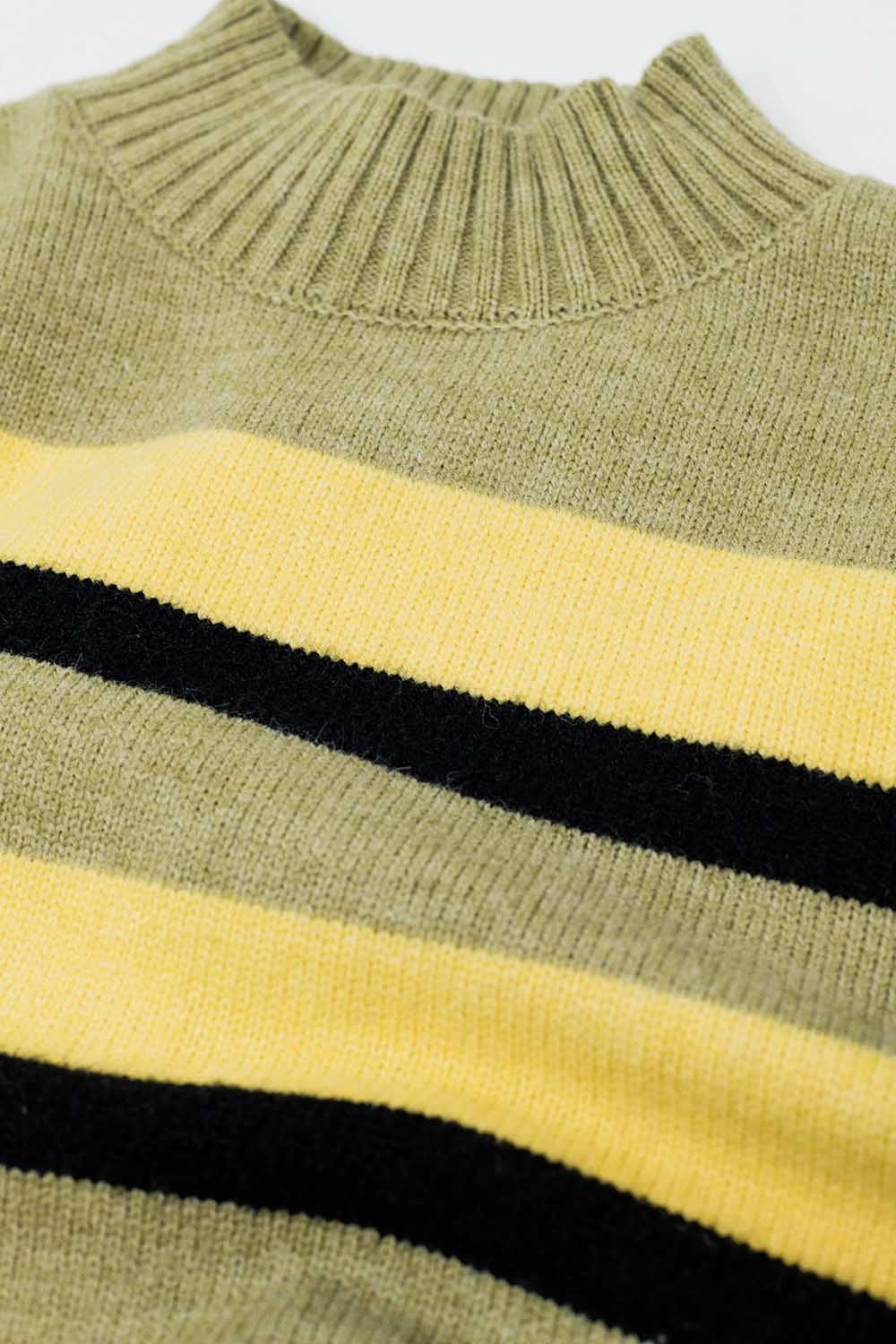 Jersey verde con rayas negras y amarillas