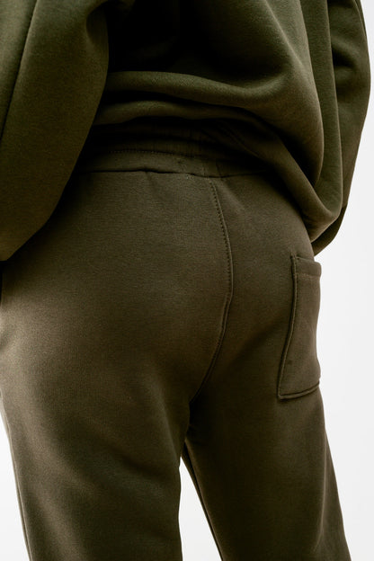 Jogger de algodón en color caqui