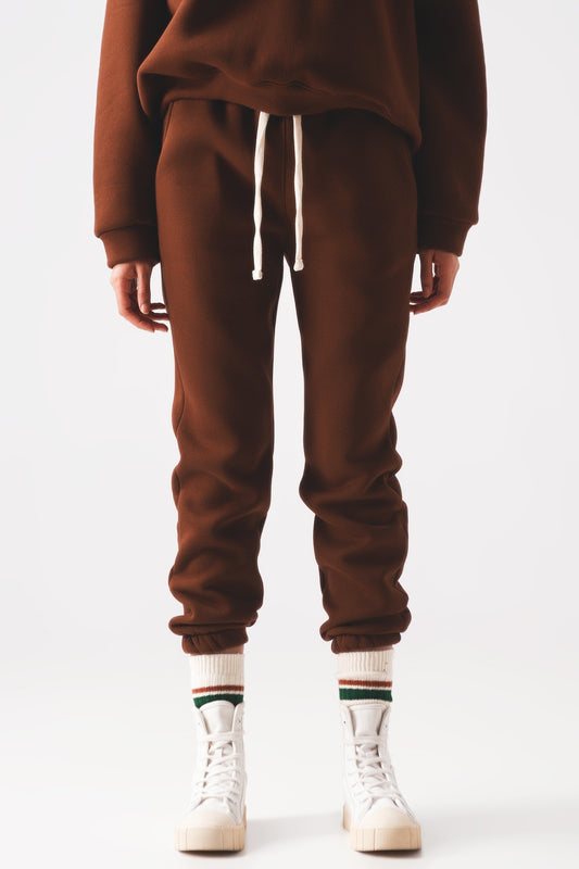Q2 Jogger de algodón en color marron