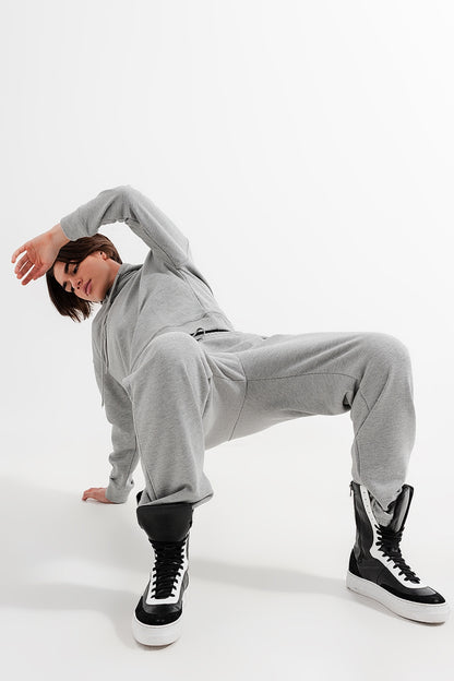 Jogger gris claro jaspeado