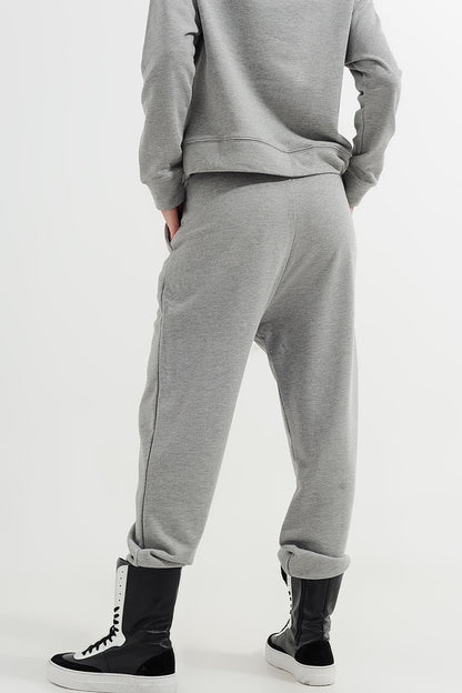Jogger gris claro jaspeado