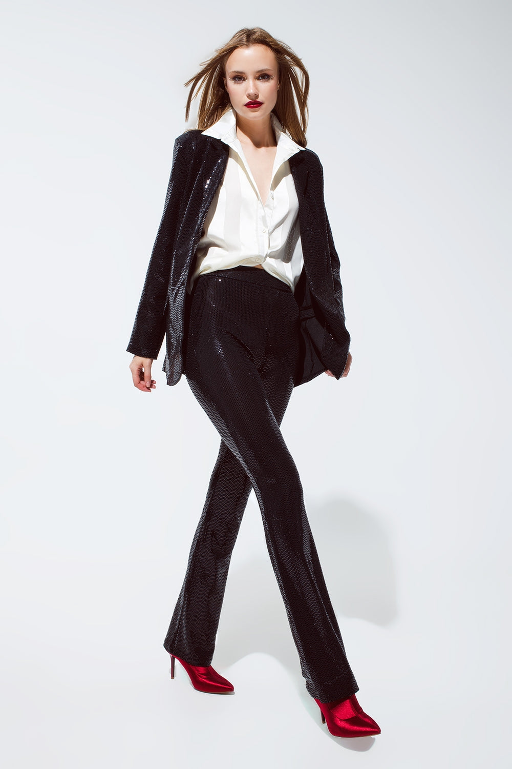 Leggings de lentejuelas en negro