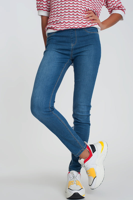 Q2 Leggings estilo vaquero con lavado oscuro