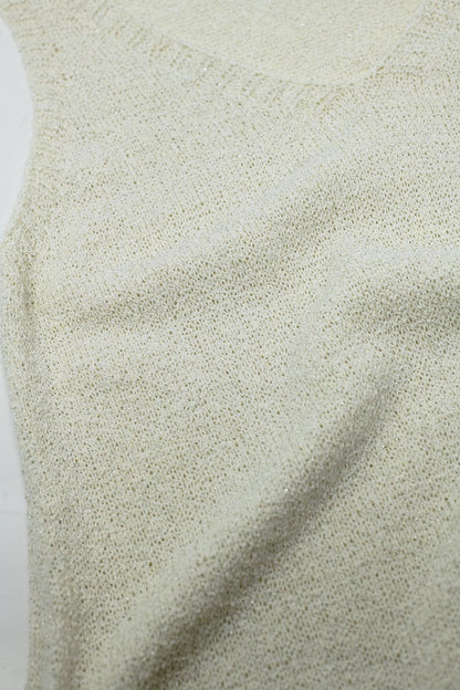 Maxi Vestido Blanco Sin Mangas Con Abertura Lateral