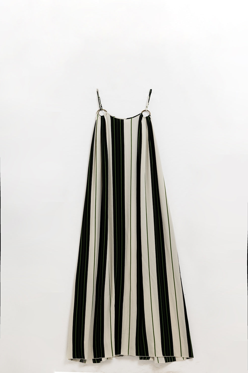 Q2 Maxi vestido de tejido ligero con estampado de rayas