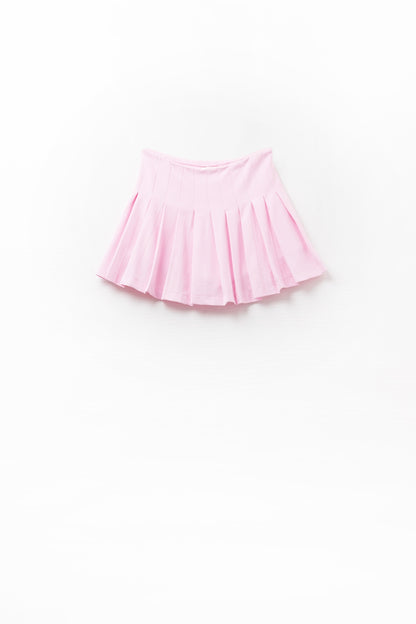 mini falda plisada rosa