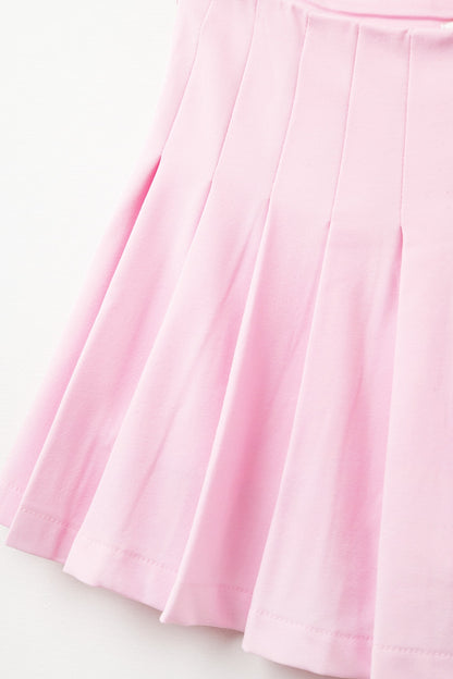 mini falda plisada rosa