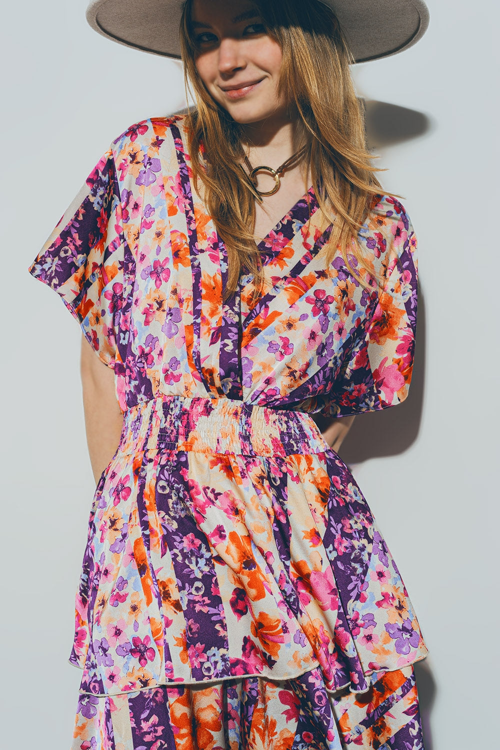 Mini Vestido Floral Multicolor
