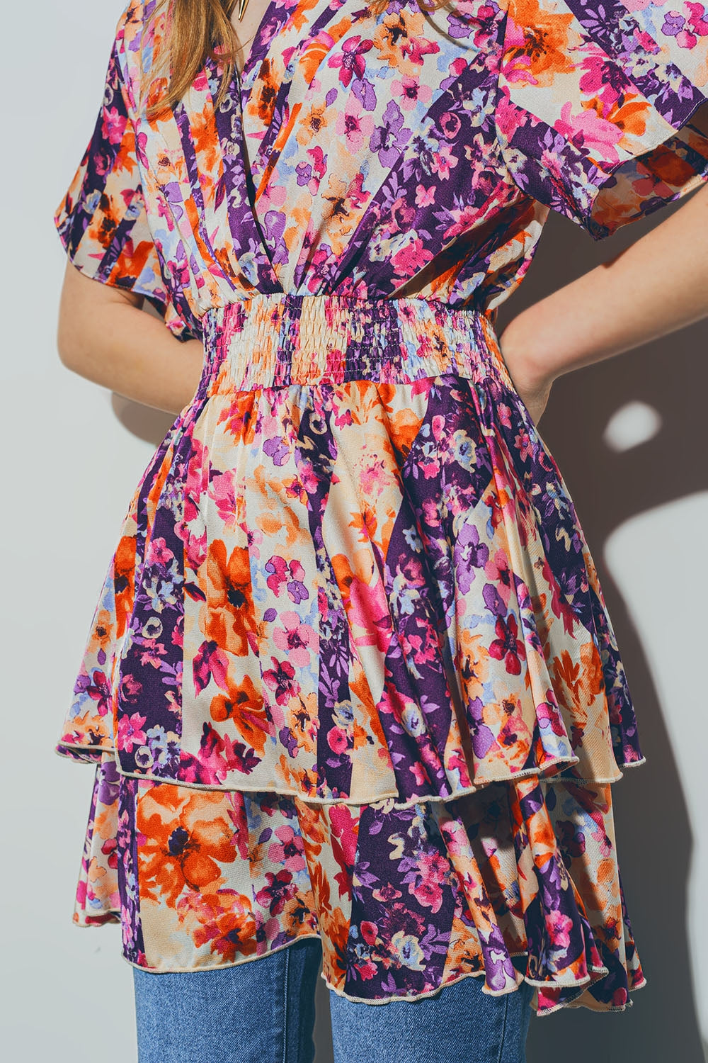 Mini Vestido Floral Multicolor