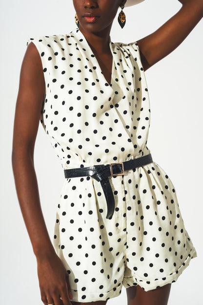 Mono corto con estampado de lunares
