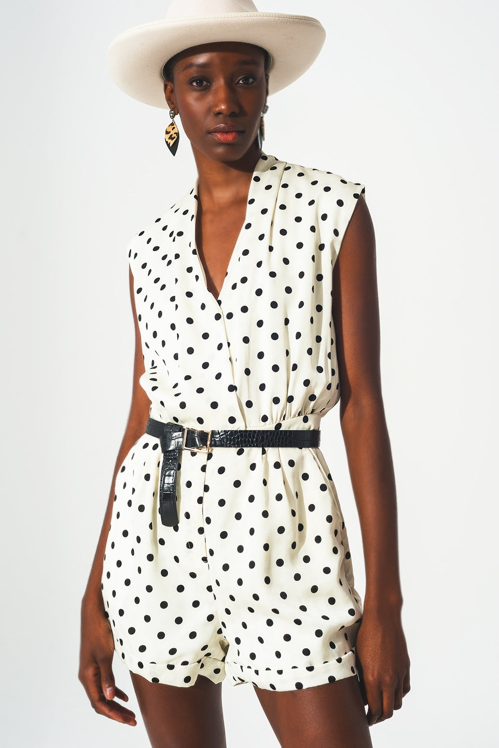 Mono corto con estampado de lunares