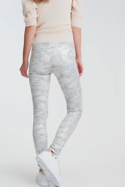 Pantalon ajustados con estampado de camuflaje