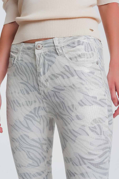 Pantalon ajustados con estampado de camuflaje