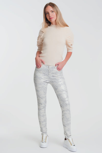 Pantalon ajustados con estampado de camuflaje